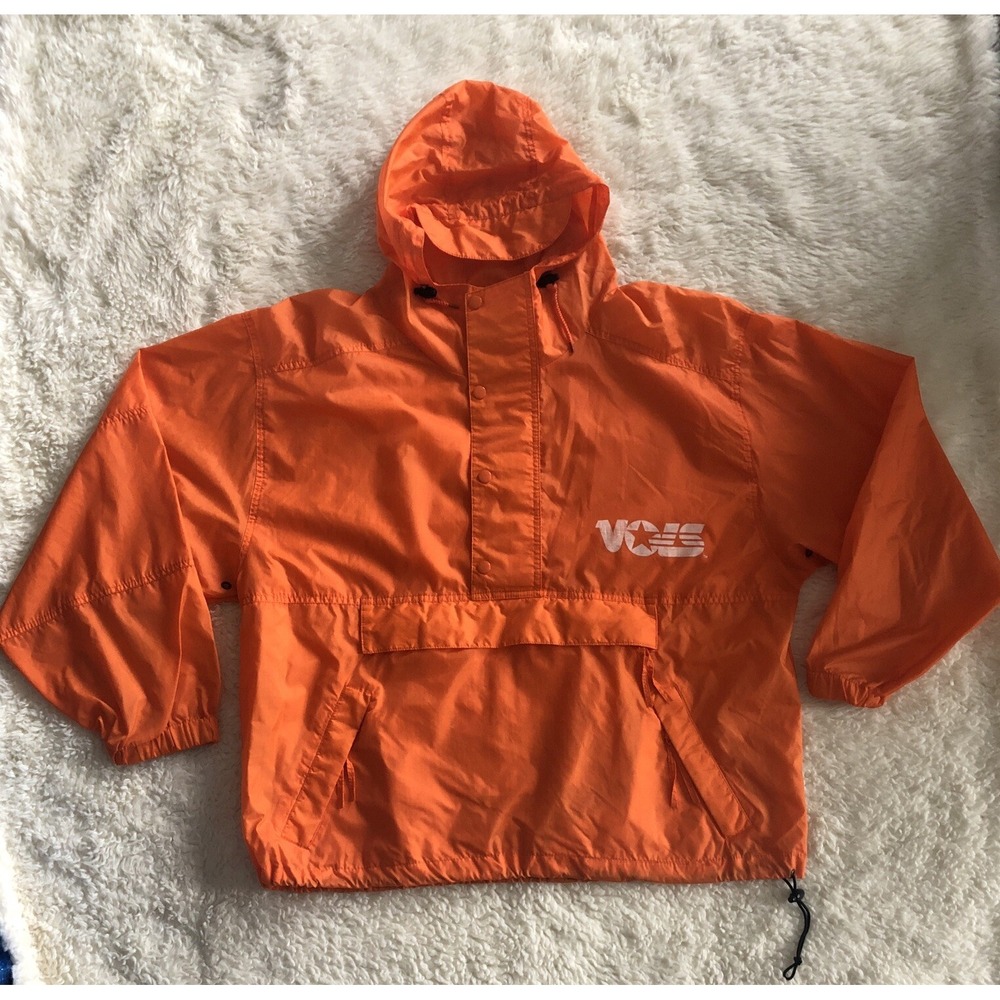 Vintage Tennessee Volunteers Vols Wind Breaker Hooded Jacket Pullover  Unisex Lg